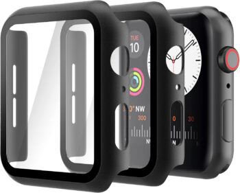 Built-in Thin HD Tempered Glass Screen Protector Cover iwatch SE/6/5/4(2 Pack)