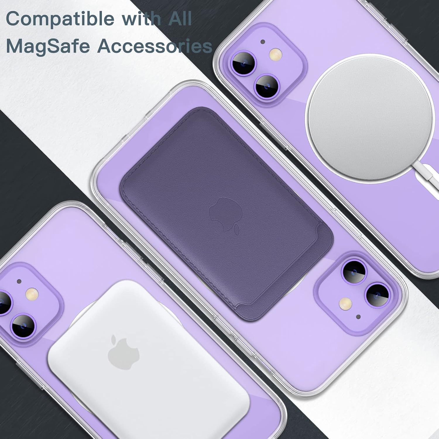 Magnetic Case for iPhone 12/12 Pro 6.1-Inch Compatible with MagSafe (Clear) - Image 4