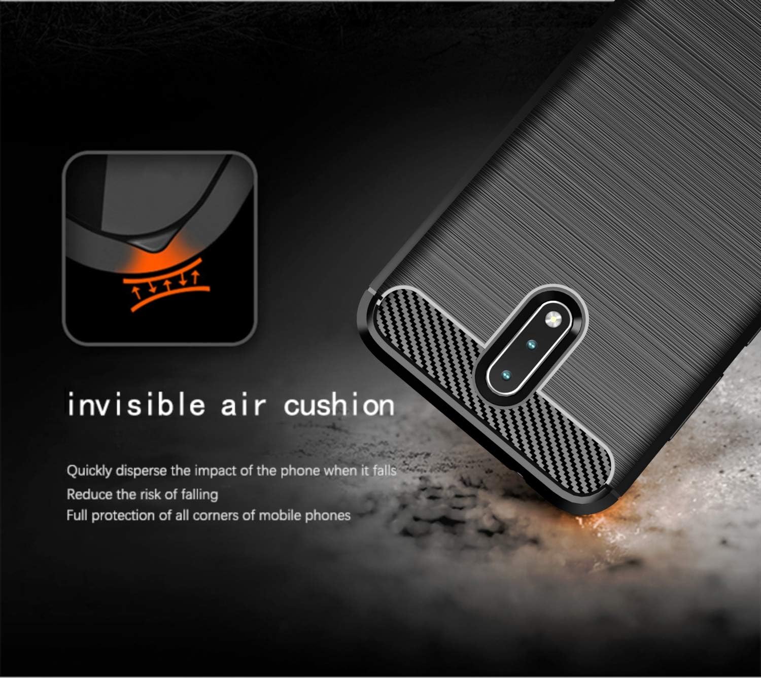 For Nokia 2.3 Slim Thin Soft TPU Rugged Case w Tempered Glass Screen Protector - Image 2