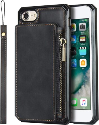 iPhone 6/7/8,(RFID Blocking), Leather Waller Kickstand Case