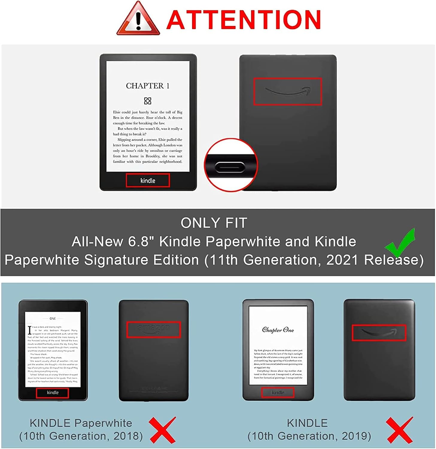 6.8" Kindle Paperwhite 11th Generation 2021 /Paperwhite Signature Edition - Case - Image 2