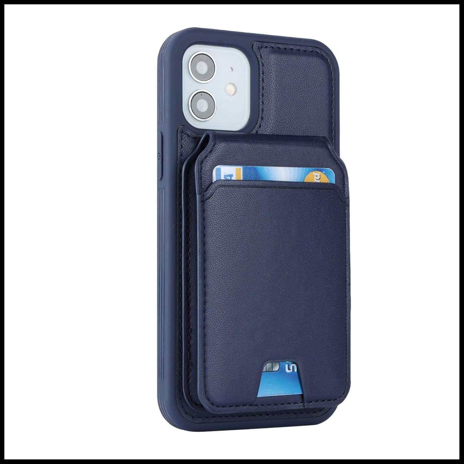 iPhone 12 Pro Detachable Card Holder Premium PU Leather Magnetic Stand Case - Image 4