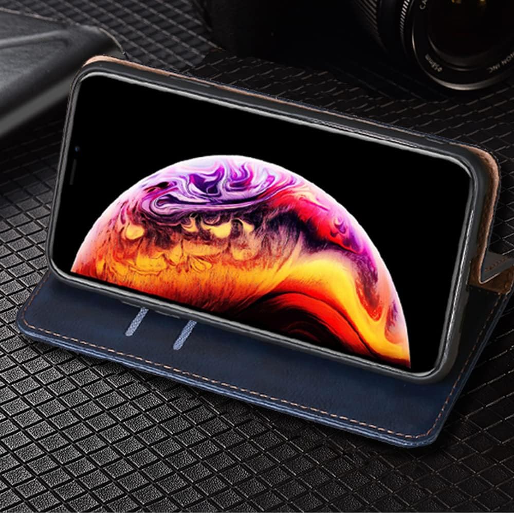 For Samsung Galaxy A54 5G (6.4 Inch) PU Leather Shockproof Magnetic Case (Blue) - Image 7