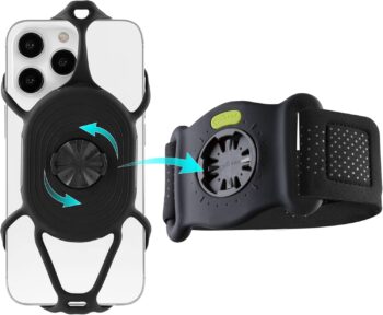 Running Phone Holder 360° Rotatable 2nd Gen. Running Armband Set