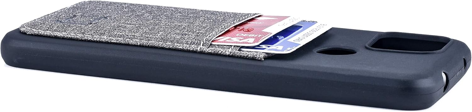 Google Pixel 4a 5G (6.2") Synthetic Leather Magnetic Wallet Case - Black/ Grey - Image 5