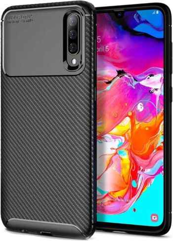 Samsung Galaxy A70, Protective Carbon Fiber Ultra Thin Slim Case