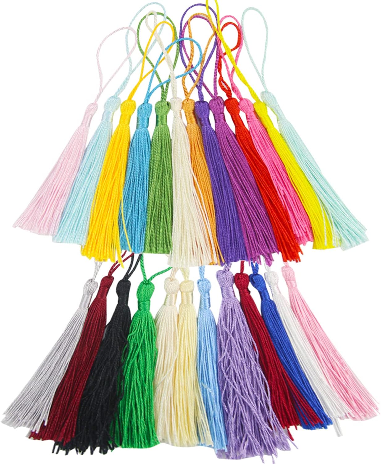 Silky Floss Tassels, 13cm/5 Inch Silky Handmade Soft Craft Mini Tassels-(25PCS,)