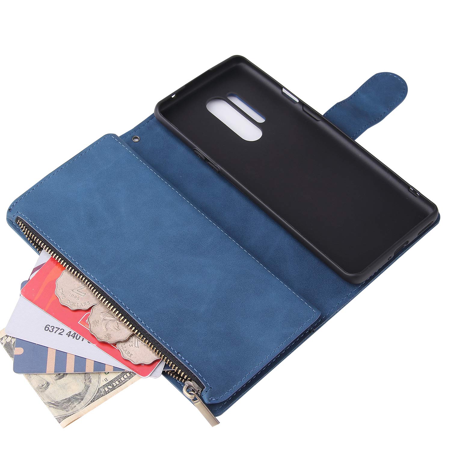 For OnePlus 8 Pro 5G Tempered Glass Screen Protector and Leather Flip Wallet - Image 4