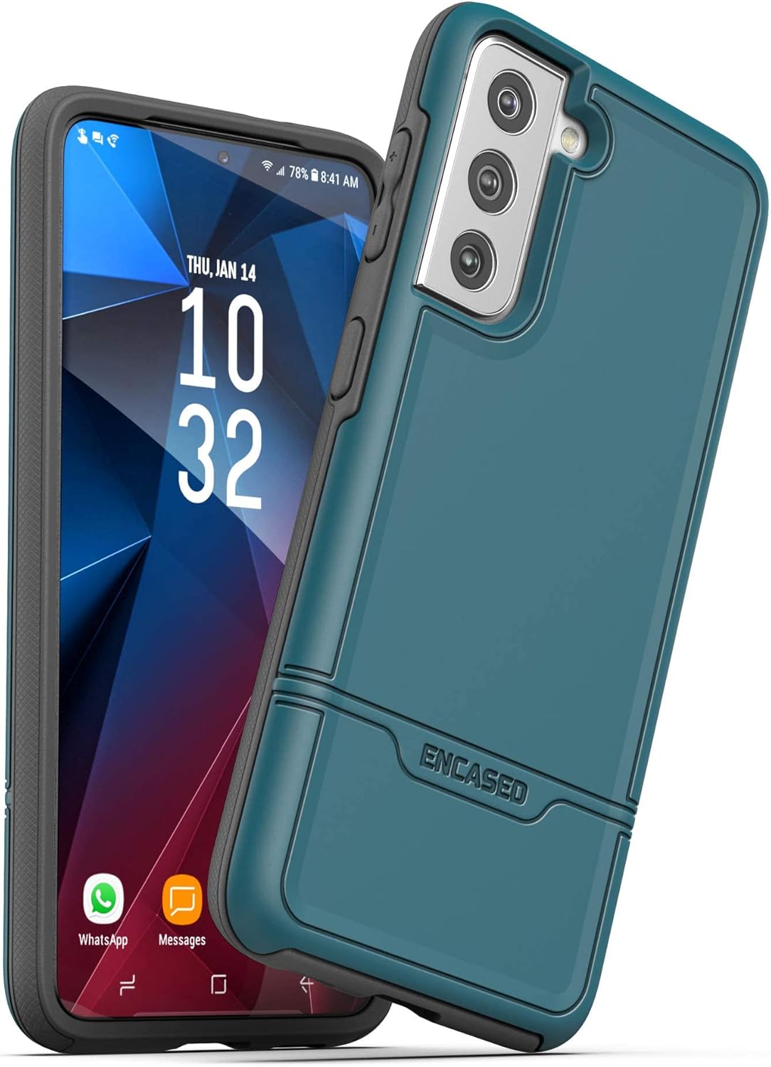 Samsung Galaxy S21 FE, Protective Military Grade Full Body Rugged Case - Blue - Image 4