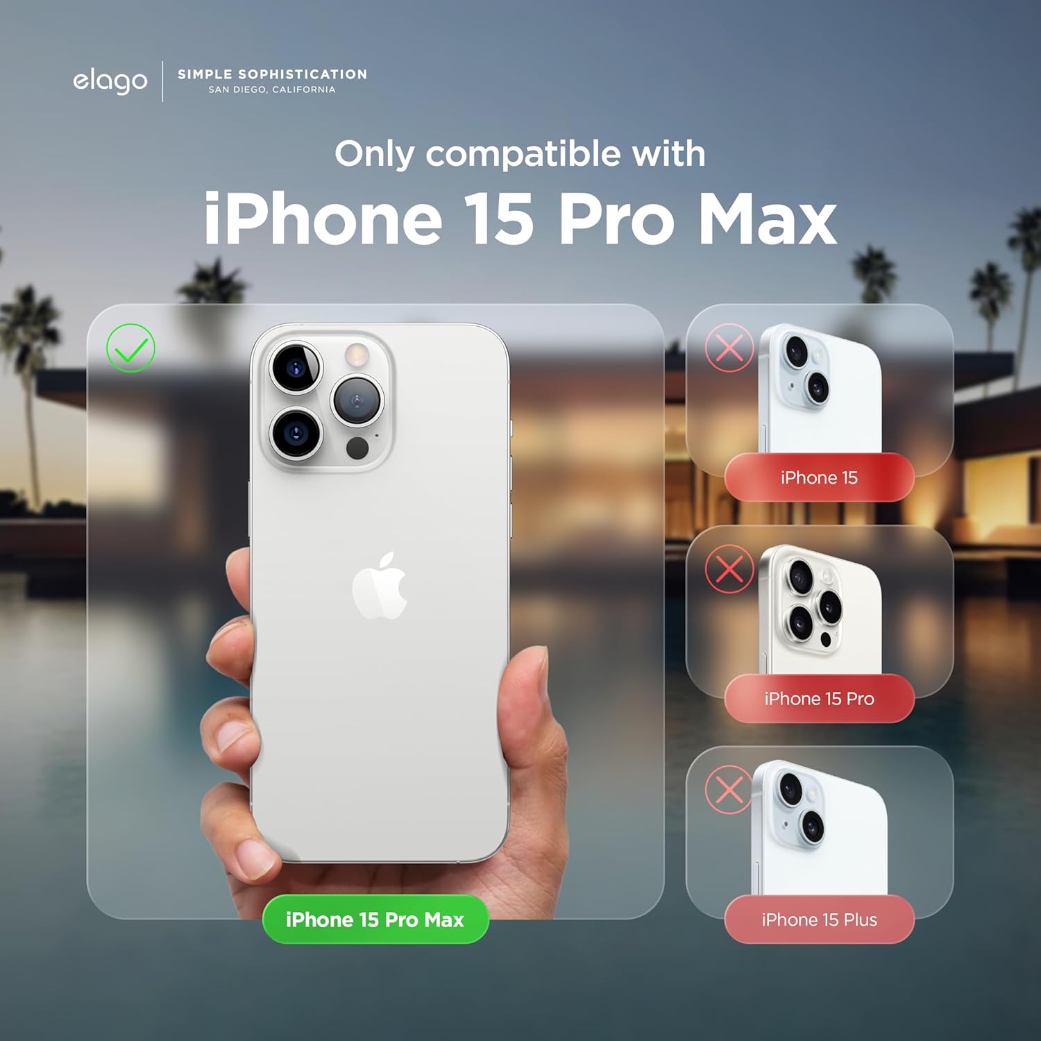 Liquid Silicone Case Compatible with iPhone 15 Pro Max, Premium Silicone (Stone) - Image 2