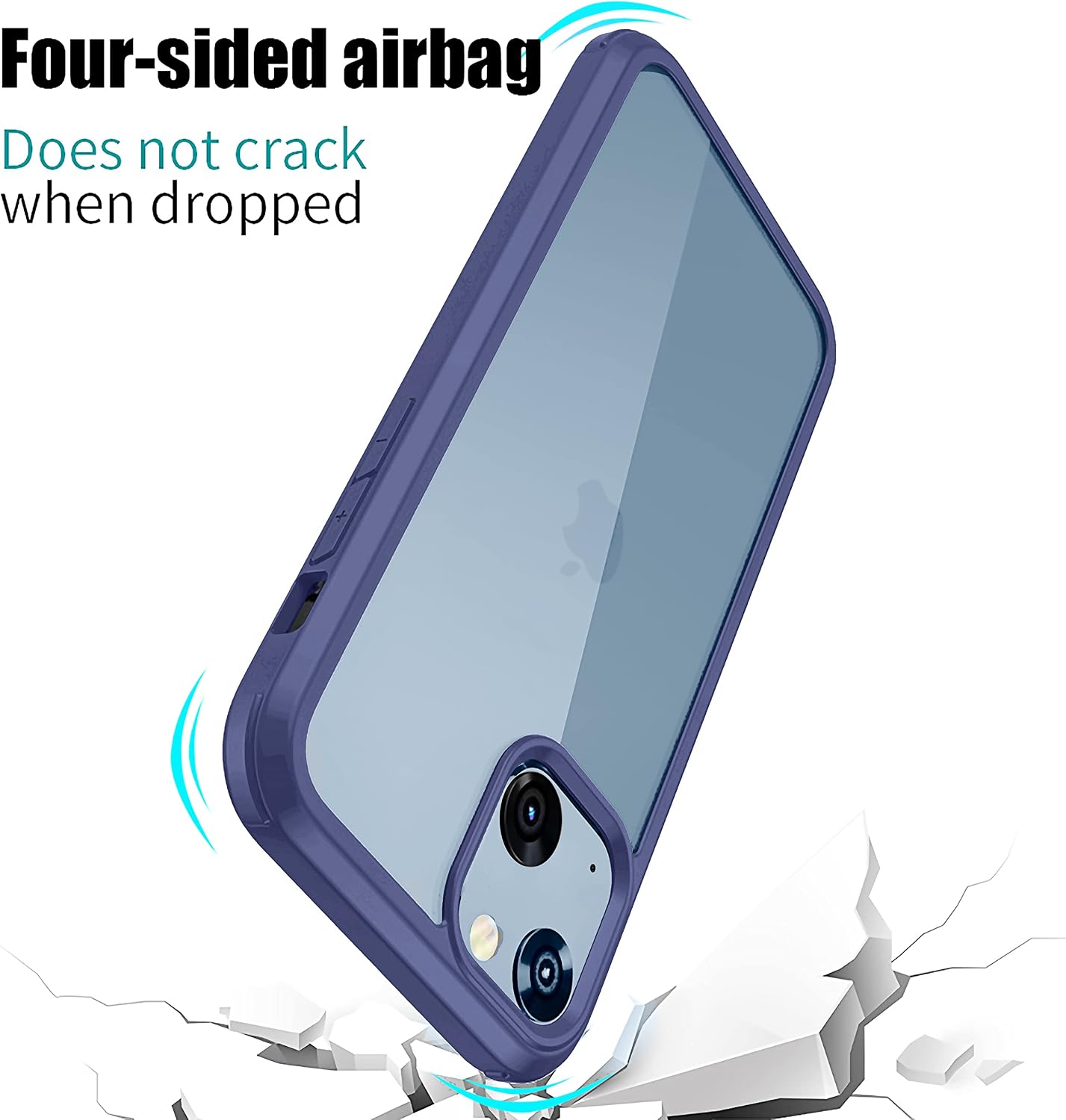 Dual Layer Rugged Clear Case w 360° Full Protection for iPhone 14 - Image 6