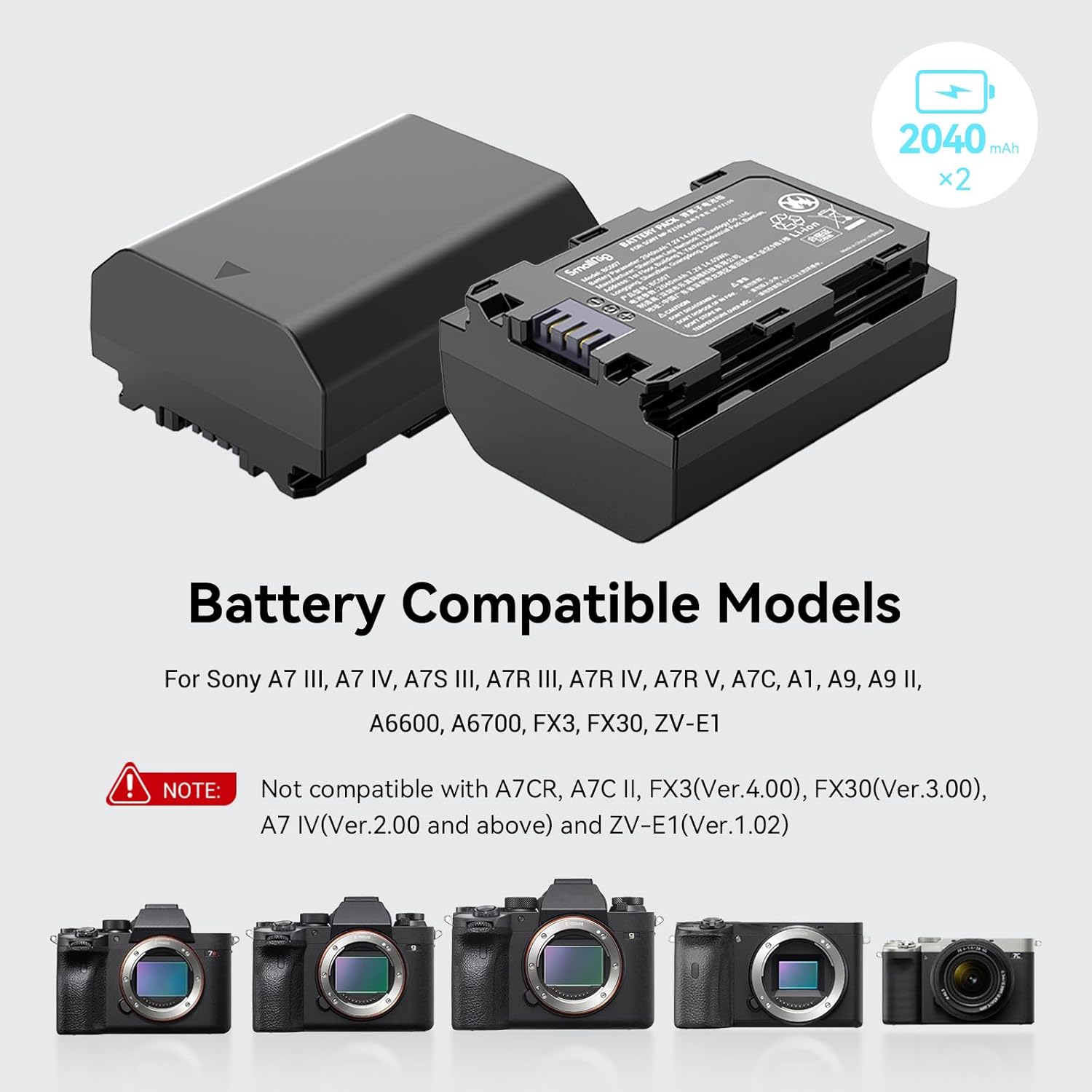 Replacement Camera Batteries & LCD Display Charger Set for Sony A7R IV - Image 3