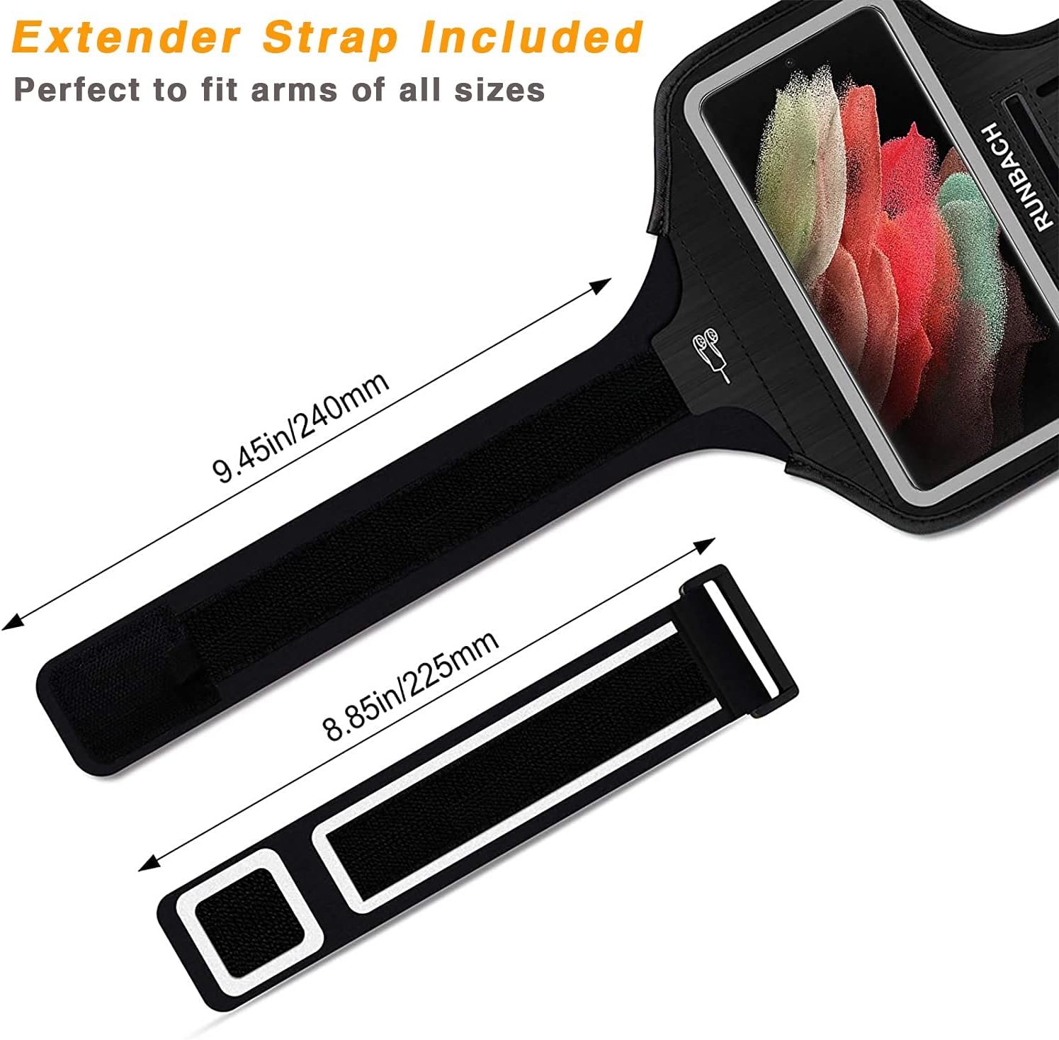 Water Resistant Running Armband for Samsung Galaxy S23/S22/S21+ 5G/S21 Ultra - Image 2