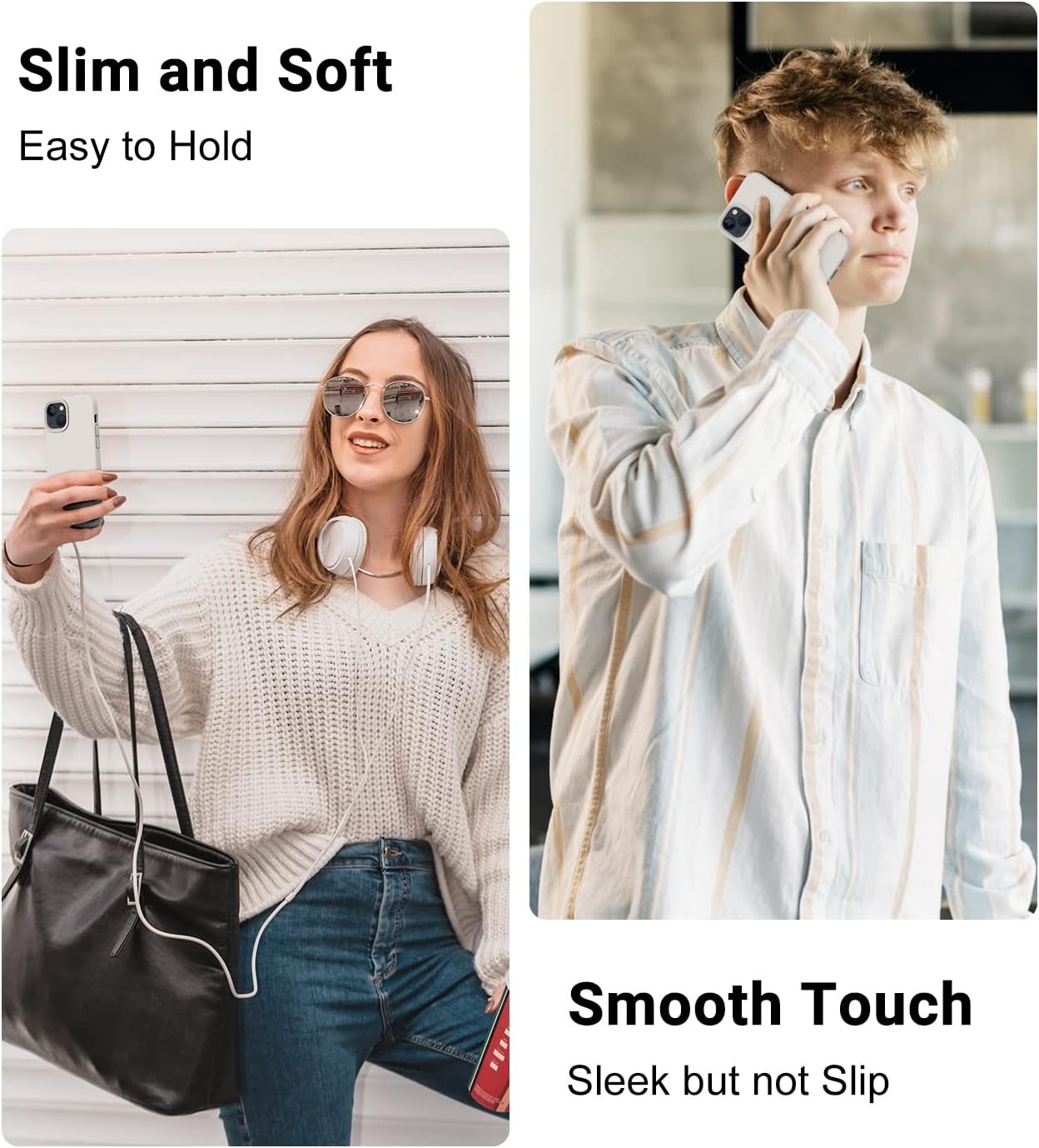 For iPhone 13 (6.1 inch) Silicone Slim Protective Shockproof Phone Case - Stone - Image 2