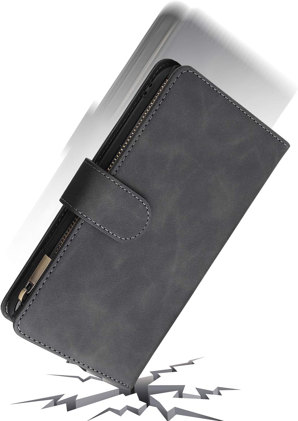 Samsung Galaxy A04 Tempered Glass Screen Protector and Leather Flip Wallet Case - Image 4