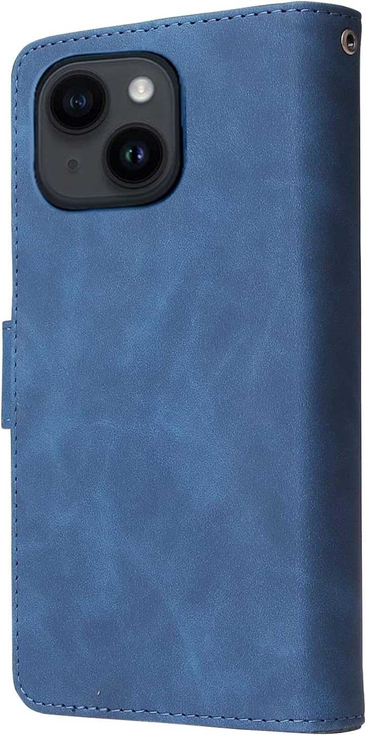 For iPhone 14 6.1 inch Tempered Glass Screen Protector and Leather Flip Wallet - Image 7