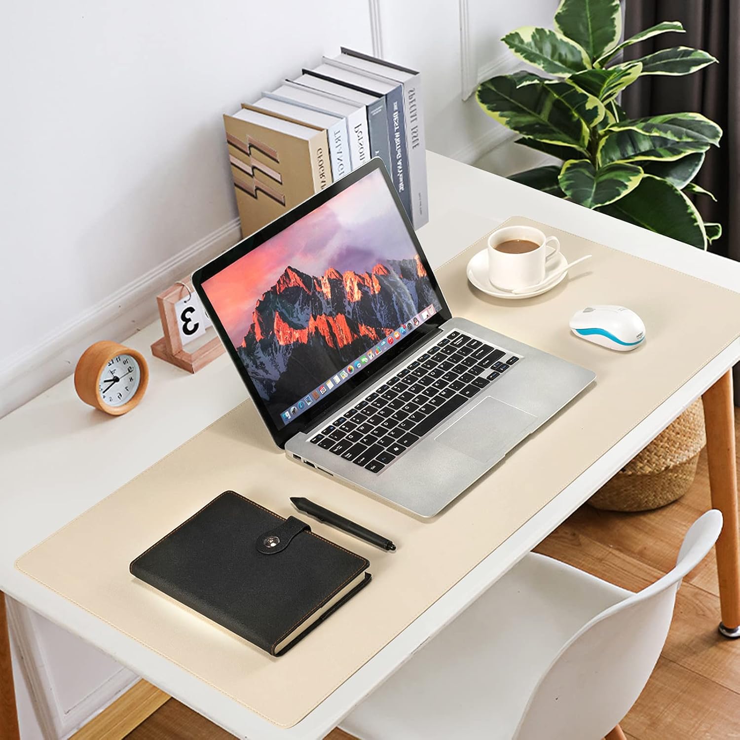 Leather Desk Pad Blotter, 36x17 inch Big Keyboard Mouse Pad,Waterproof Non-Slip - Image 6