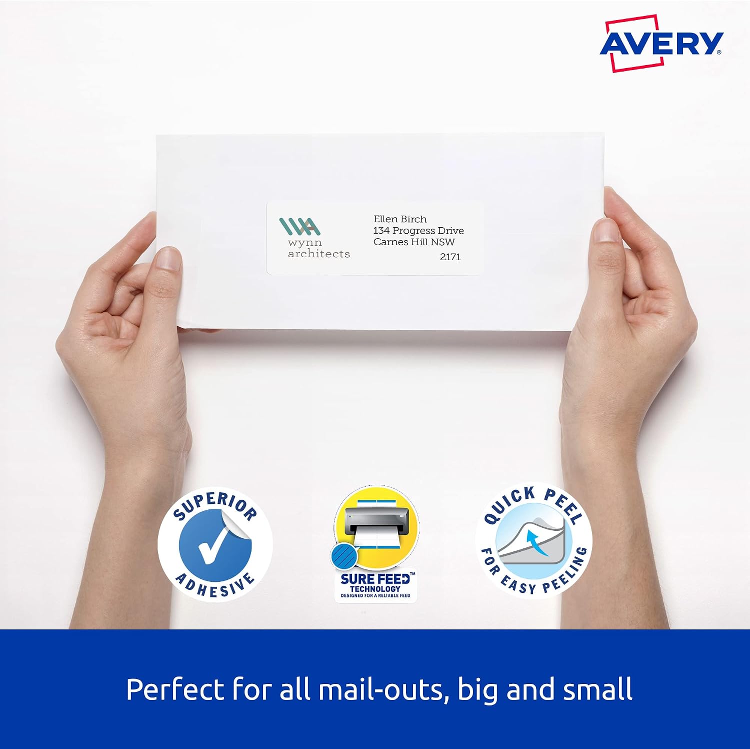 Avery Shipping & Address Labels - White, 99.1 x 38.1mm, 1400 Labels / 100 Sheets - Image 2