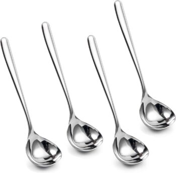 8-Inch Mini Sauce Gravy Ladle SUS304 Stainless Steel Deep Serving Soup Spoon
