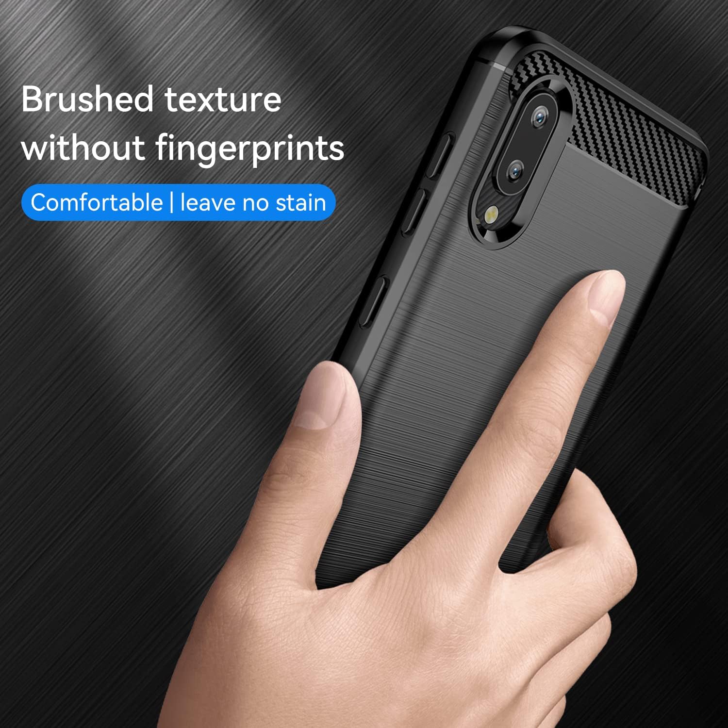 For Samsung Galaxy A02 Case w Tempered Glass Screen Protector - Black - Image 4