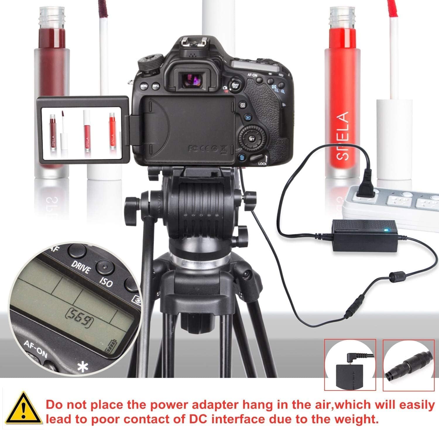 AC Adapter DR-E12 DC Coupler LP-E12 Dummy Battery Kit for Canon EOS M10 - Image 5