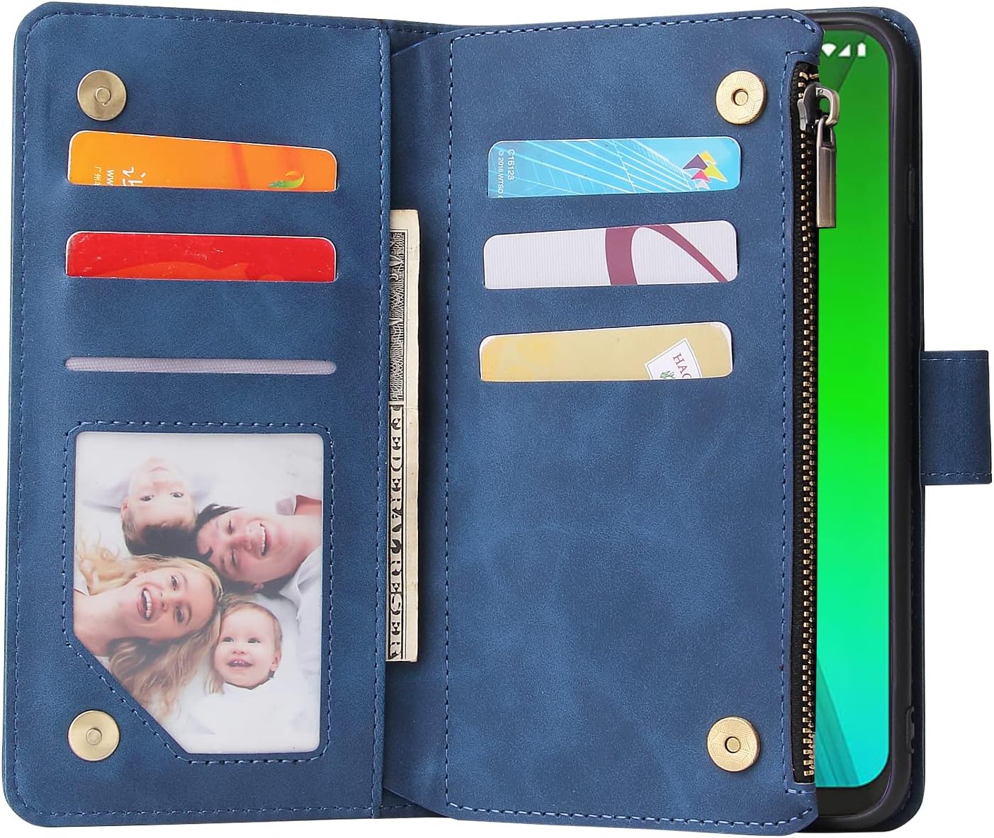 Moto G7/G7+ Tempered Glass Screen Protector and Flip Wallet Case - Image 7