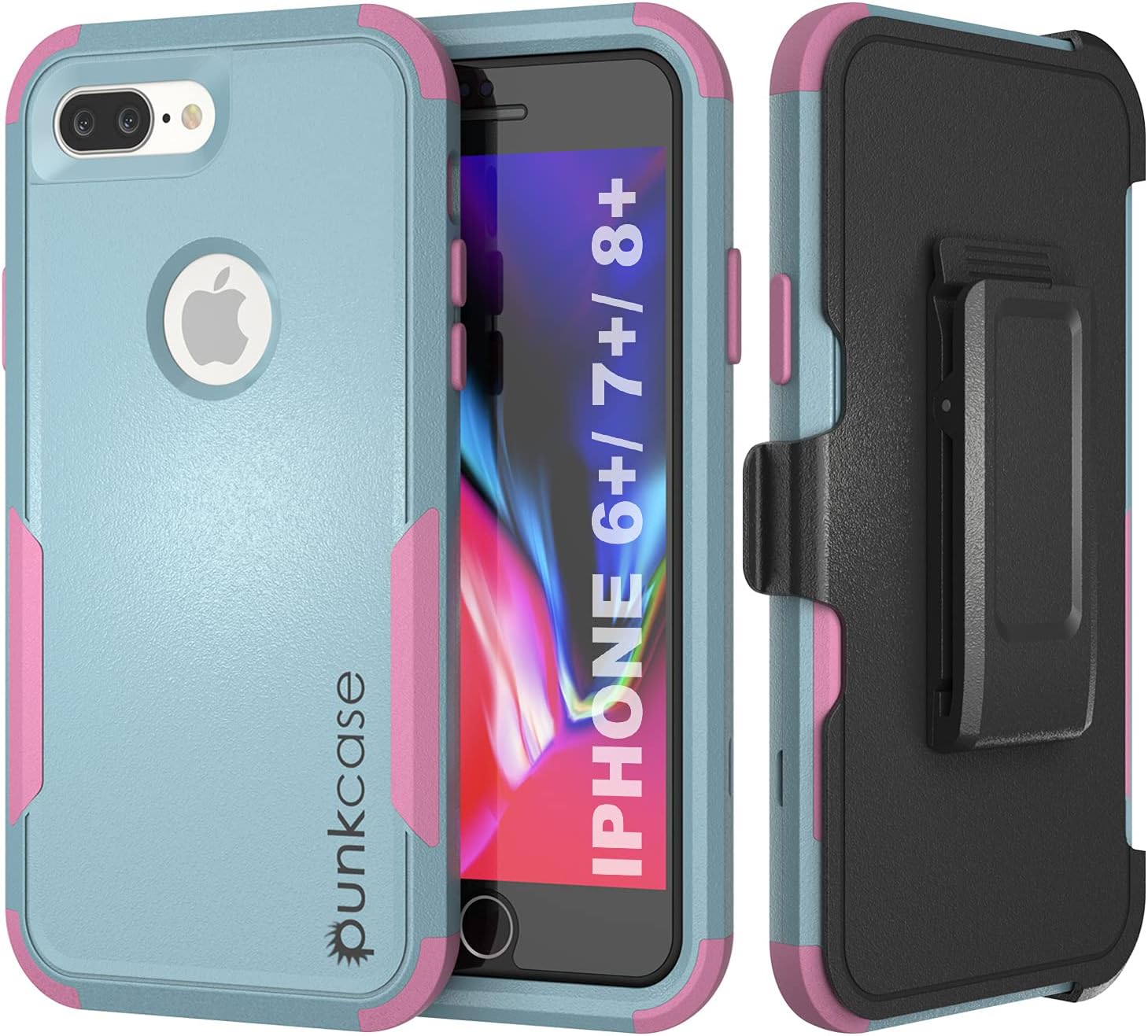 iPhone 7+ Plus Belt Clip Holster 4-1 Rugged & Protective Multilayer Phone Case