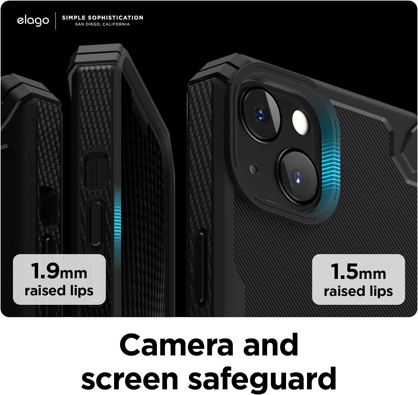 For iPhone 13 Case, Heavy-Duty Protective Shockproof Bumper Cover Case (Black) - Image 5