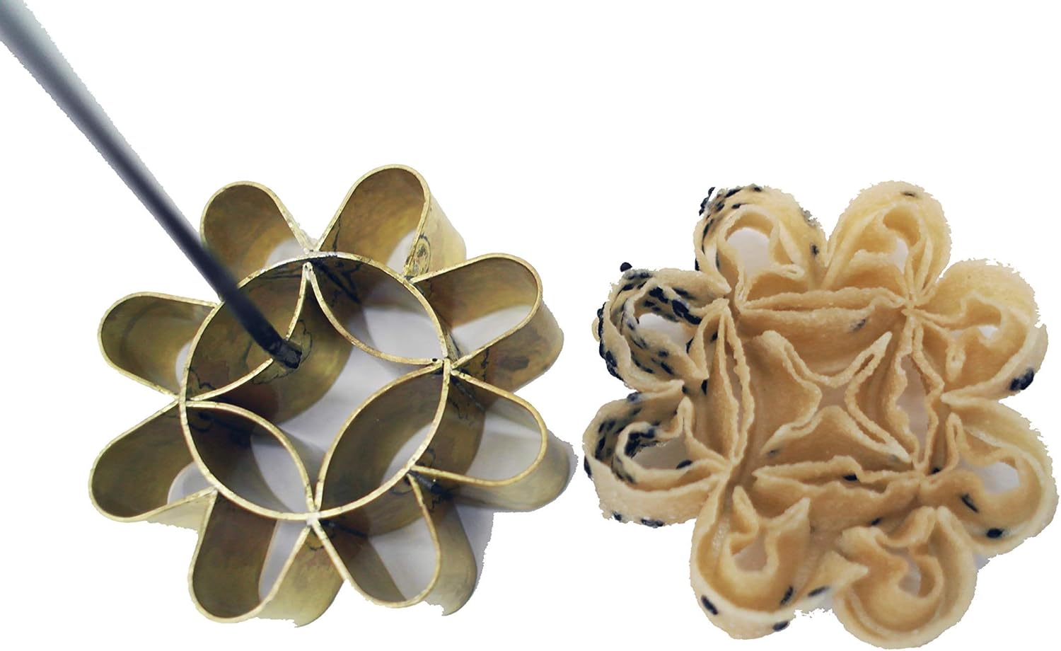 Cookie Bouquet Sunflower 2.5 Inch Crispy Biscuit Mould Brass Blossom Lotus - Image 9