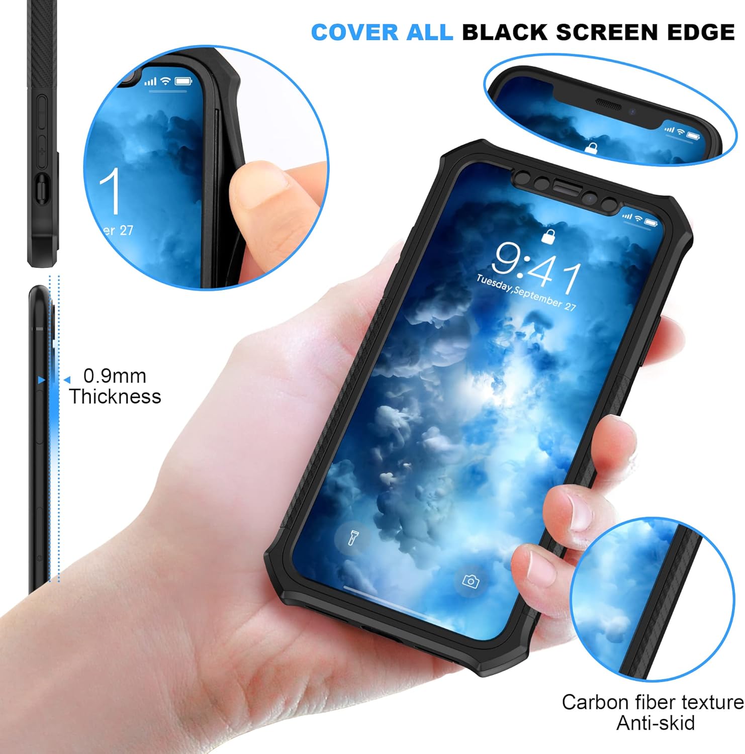 For iPhone 11 Case with 2 x Glass Screen Protector Full Camera Lens Protection - Image 5