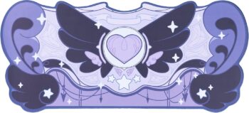 Large Gaming Mouse Pad Kawaii Pink Non-Slip Rubber Back - Star Wings (Purple)