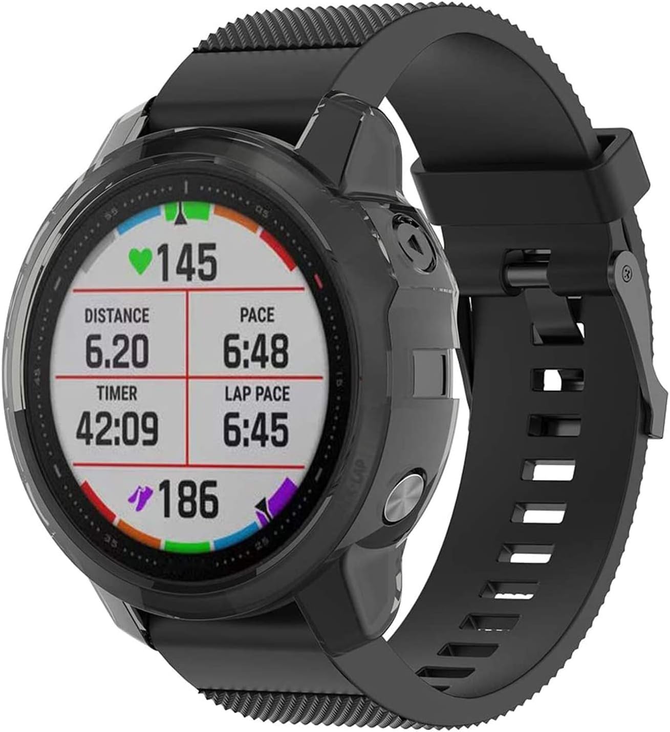 Garmin Fenix 6s/6s Pro Case, Soft PC Protective Cover Bumper Shell - Image 2