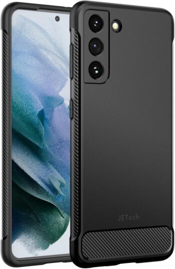Slim Fit Case Compatible with Samsung Galaxy S21 6.2", Thin Phone Cover (Black)