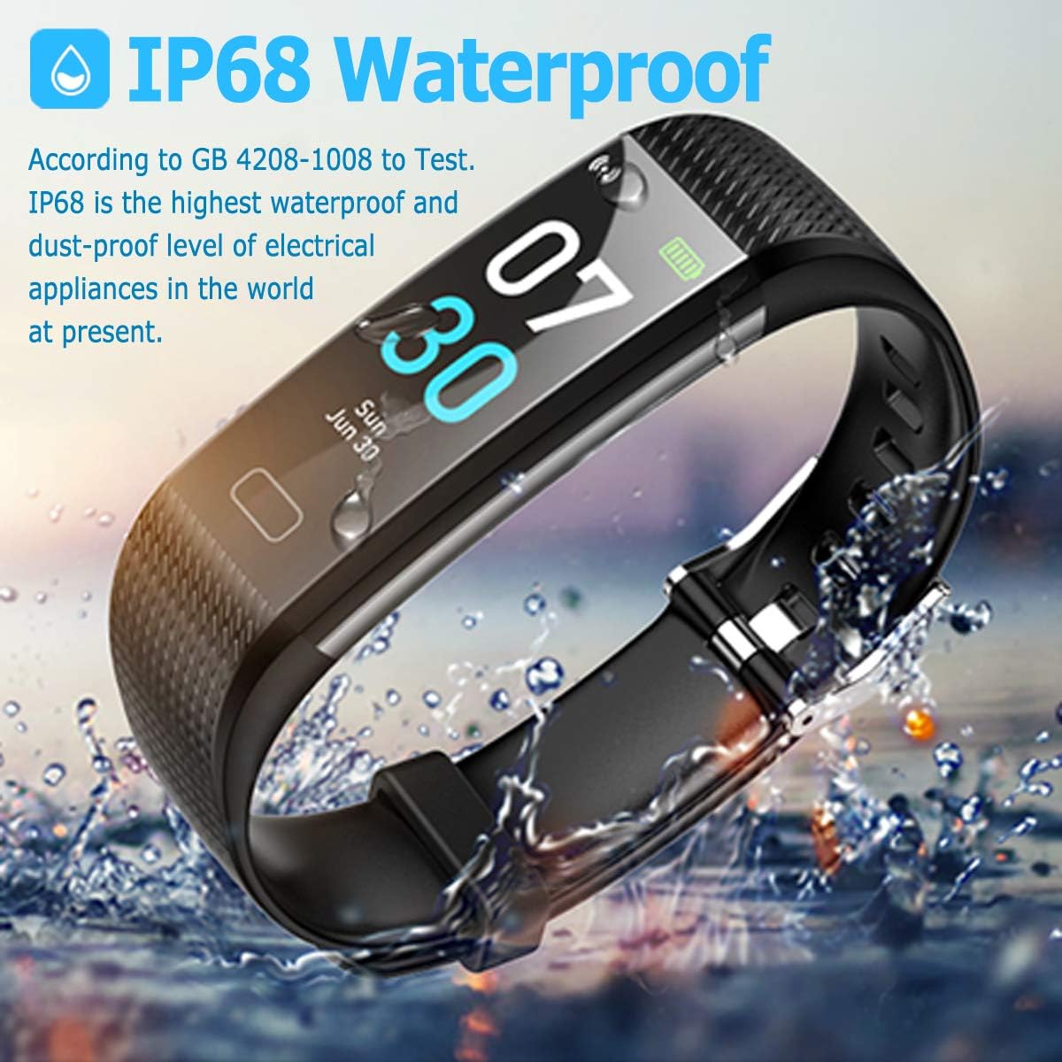 Fitness Tracker Watch with Heart Rate Blood Pressure Oxygen Monitor - Image 8
