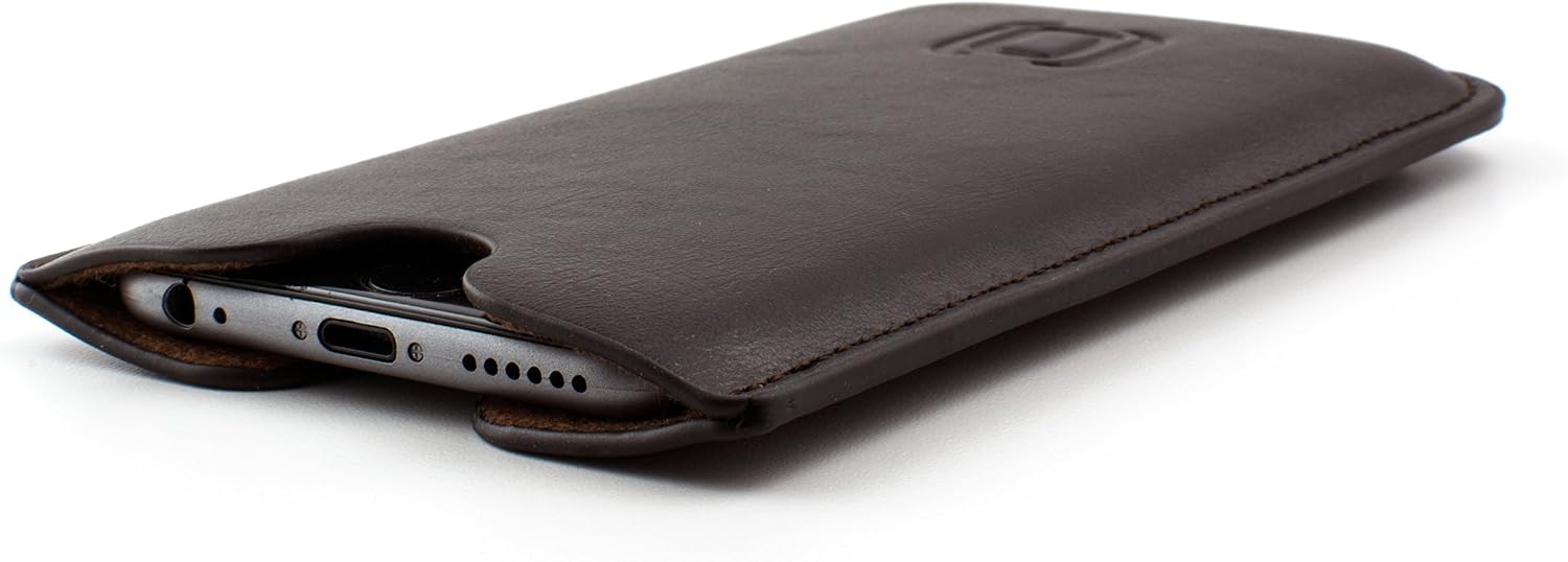 For iPhone SE 3 (2022), 13/12 Mini, SE 2 (2020) Synthetic Leather - Dark Brown