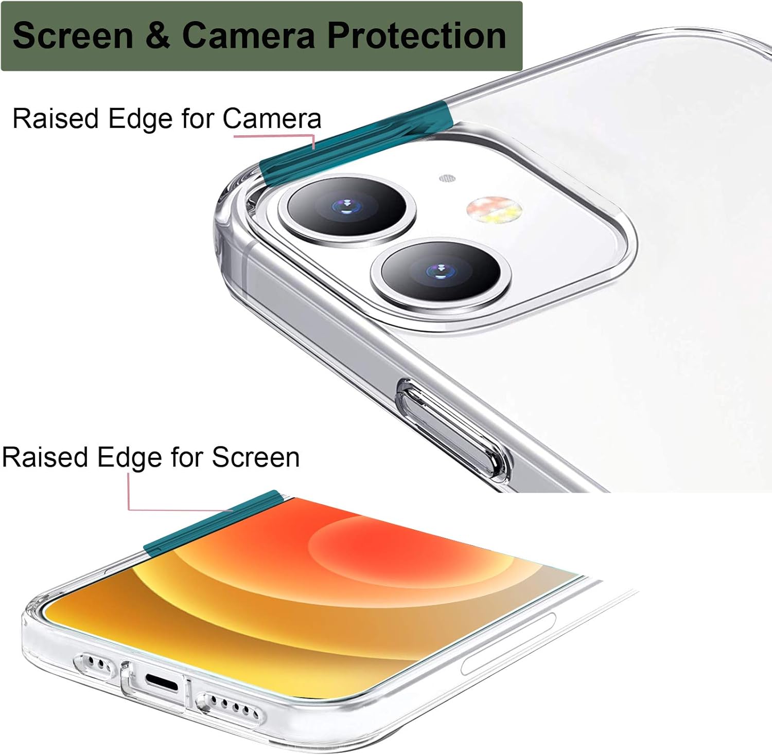 For iPhone 12 Mini Clear Soft TPU Bumper Slim Protective 5.4 Inch Case - Image 2