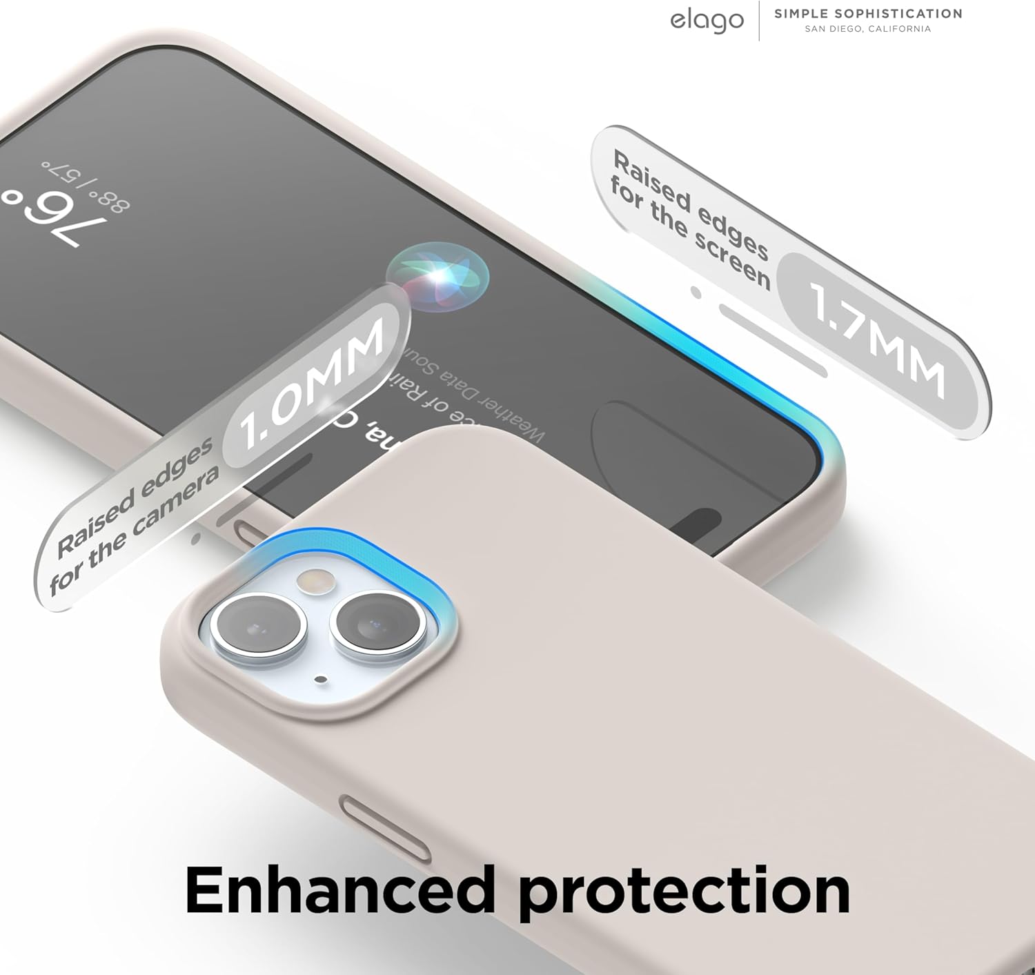 Liquid Silicone Case Compatible with iPhone 15 Case, Premium Silicone (Stone) - Image 5