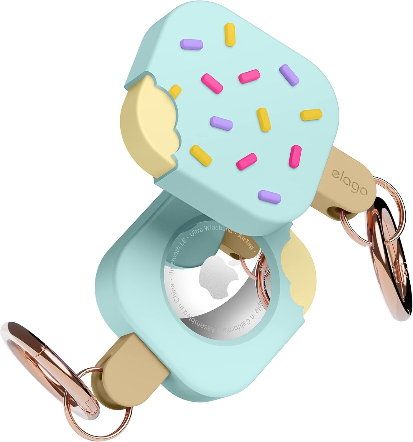 Ice Cream Case for Apple AirTag Keychain, Tracking Device Not Included (Mint)