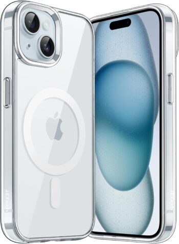 Magnetic Case for iPhone 15 6.1-Inch Compatible with MagSafe Wireless - (Clear)