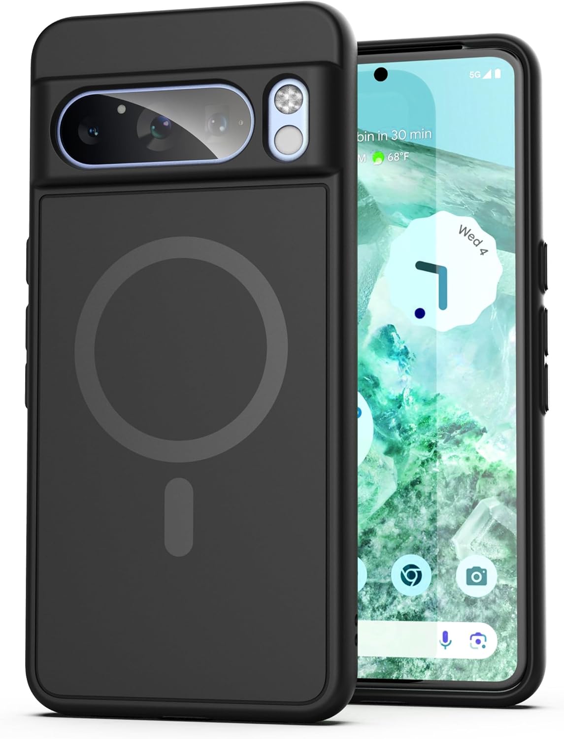 Magnetic Wallet Case Designed for Google Pixel 8 Pro (2023) Slim-Fit (Black) - Image 8
