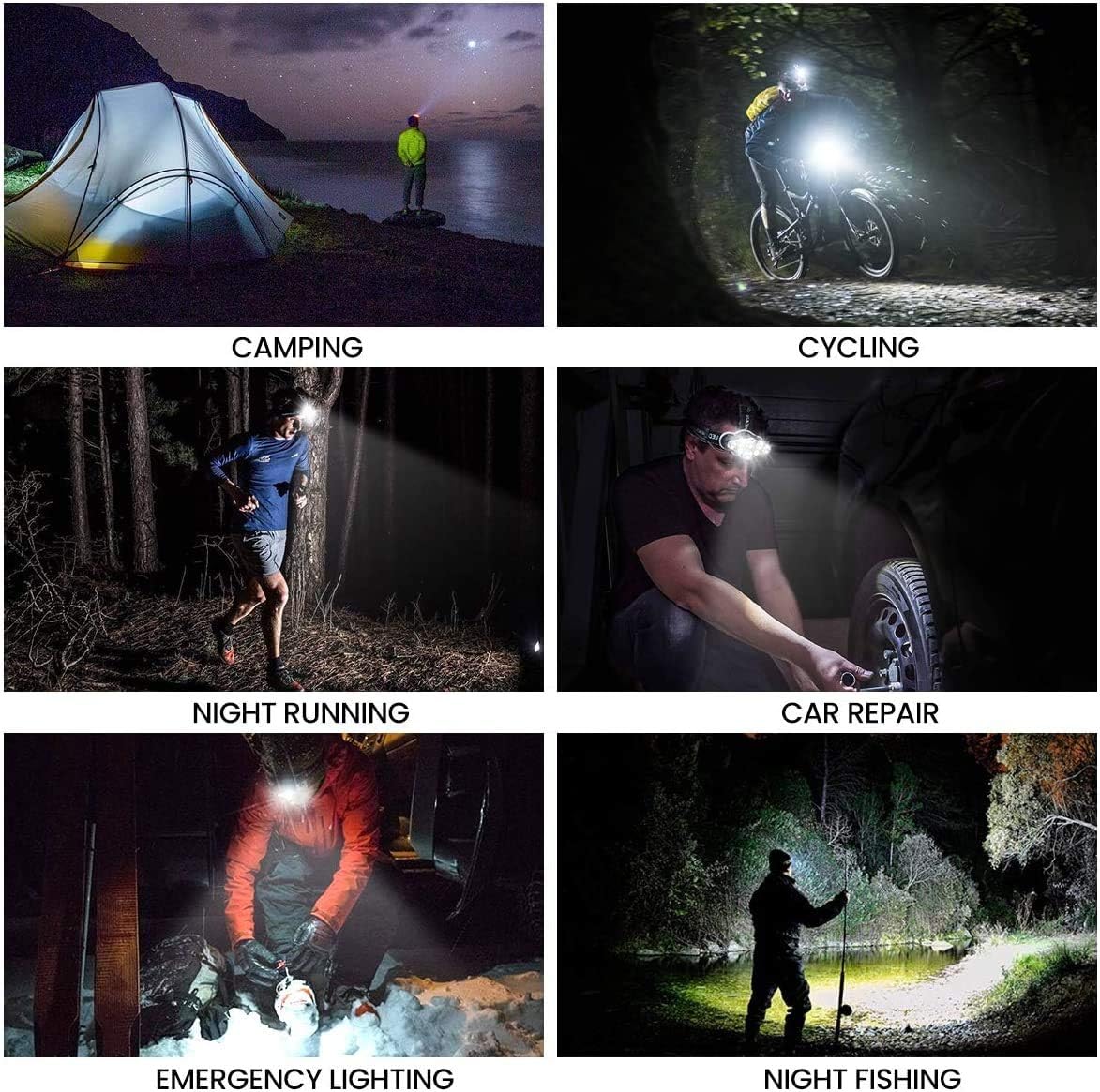 Rechargeable Headlamp, 8 Modes Multi-Function Headlight Flashlight 18000 Lumens - Image 7