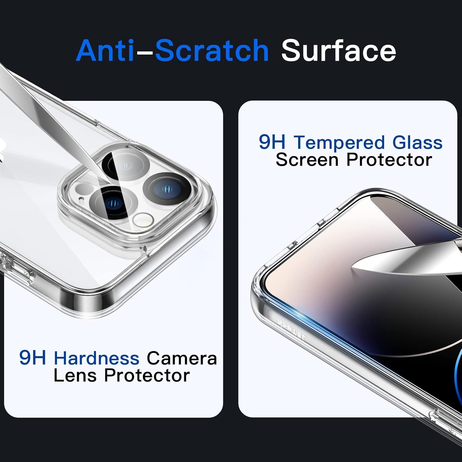 3 in 1 Case for iPhone 14 Pro Max 6.7-Inch, with 2-Pack Screen Protector (Clear) - Image 6