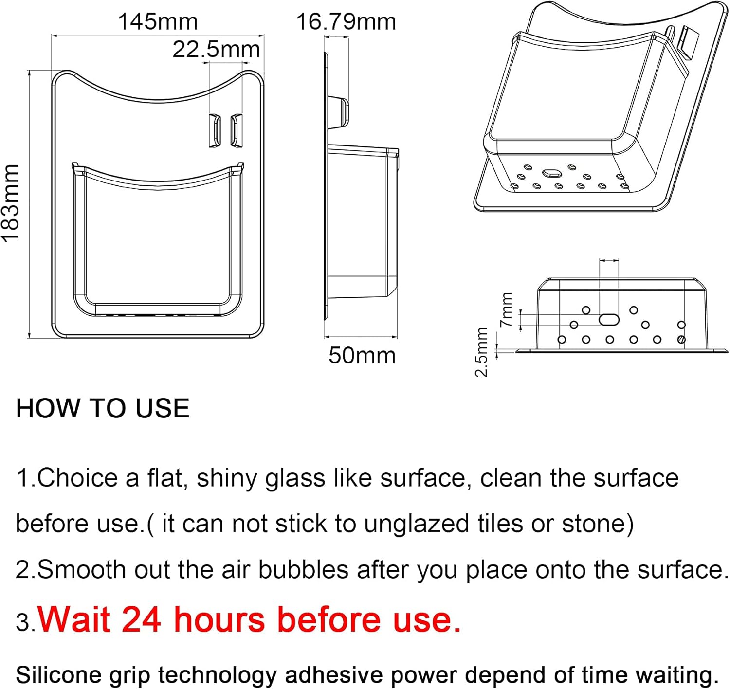 Shower Toothbrush Holders - Waterproof Silicone Toothbrush Holder - 1pcs - Image 2
