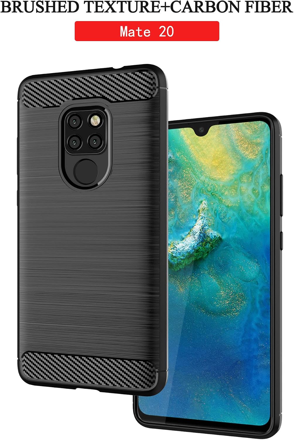For Huawei Mate 20 Slim Thin Case w Tempered Glass Screen Protector - Black - Image 8