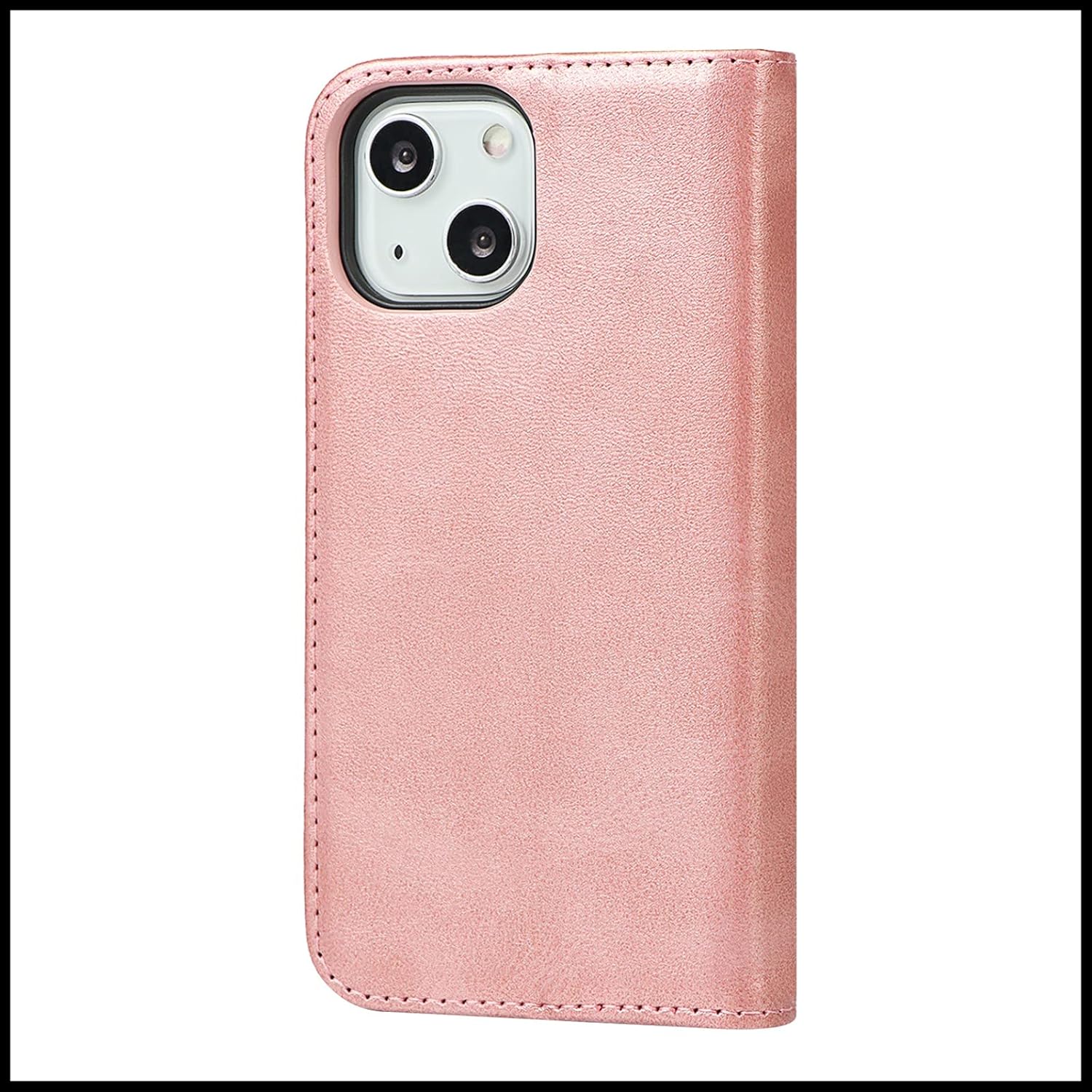 For iPhone 14 Flip Wallet Case Premium PU Leather with Credit Card Holder Slot - Image 5