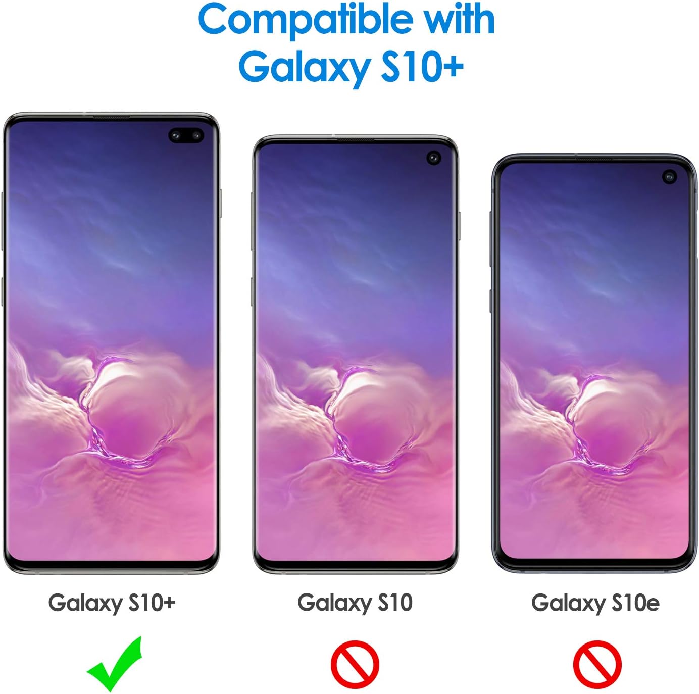 Slim Fit Case Compatible with Samsung Galaxy S10 Plus S10+, Thin Cover (Black) - Image 2