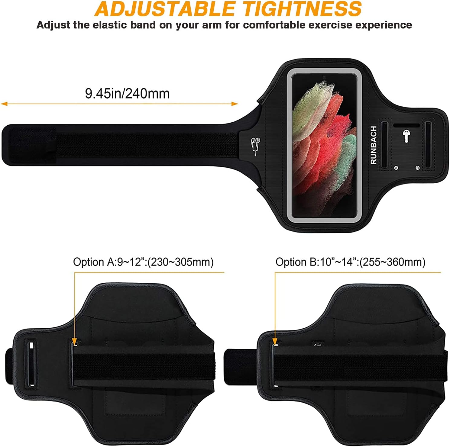 Water Resistant Running Armband for Samsung Galaxy S23/S22/S21+ 5G/S21 Ultra - Image 6