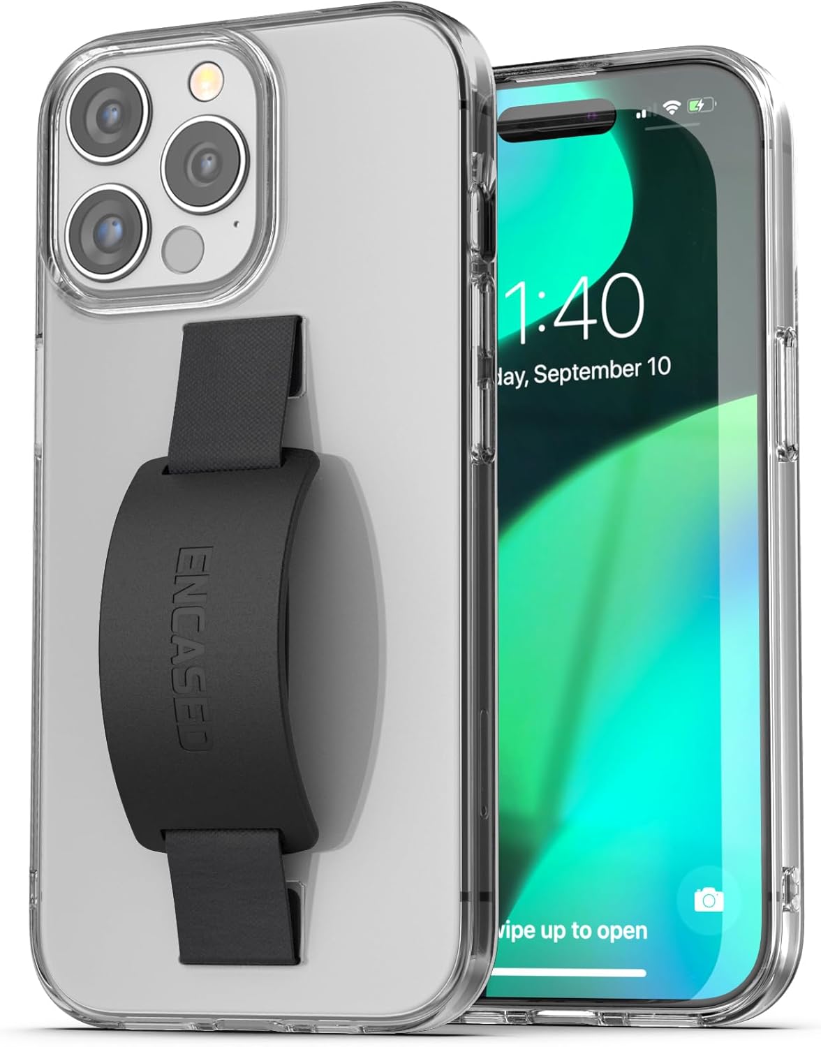 Finger Loop Case Designed for iPhone 15 Pro with Hand Strap Grip - Clear