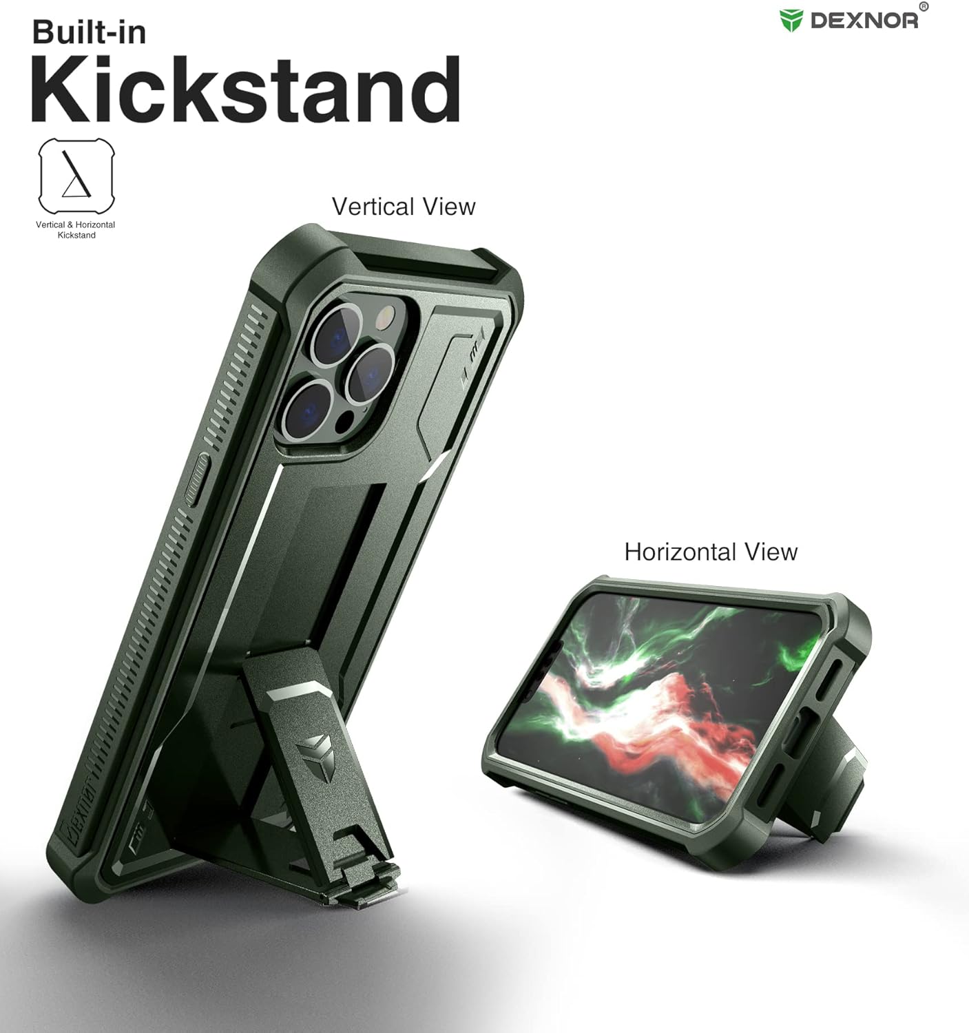 Apple iPhone 13 Pro Max Military Shockproof Protective Case - Military Green - Image 4