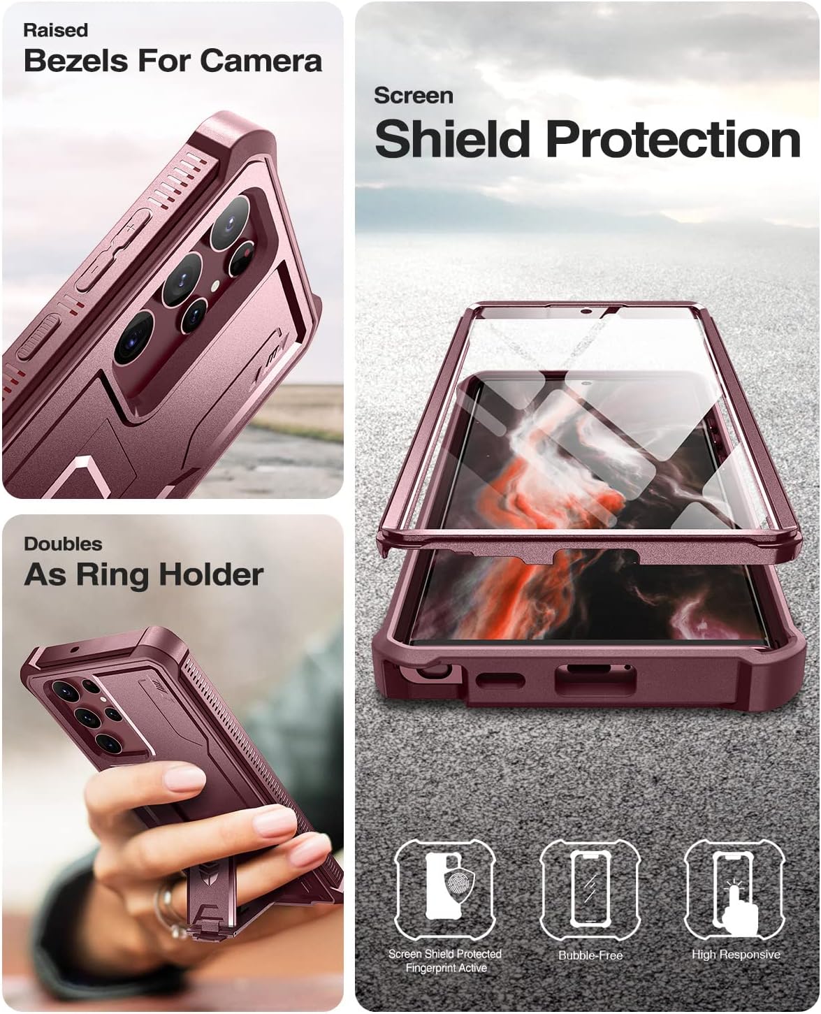 For Samsung Galaxy S22 Ultra 5G Case with Built-in Screen Protector, Shockproof - Image 7